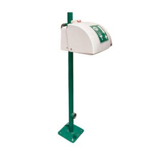 Lavaojos de pedestal con tapa