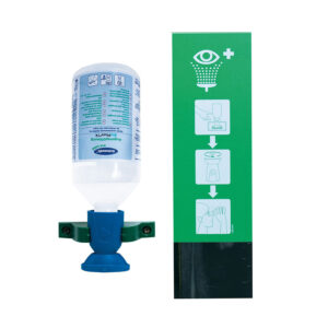 Estación lavaojos Easyline una botella riesgo químico